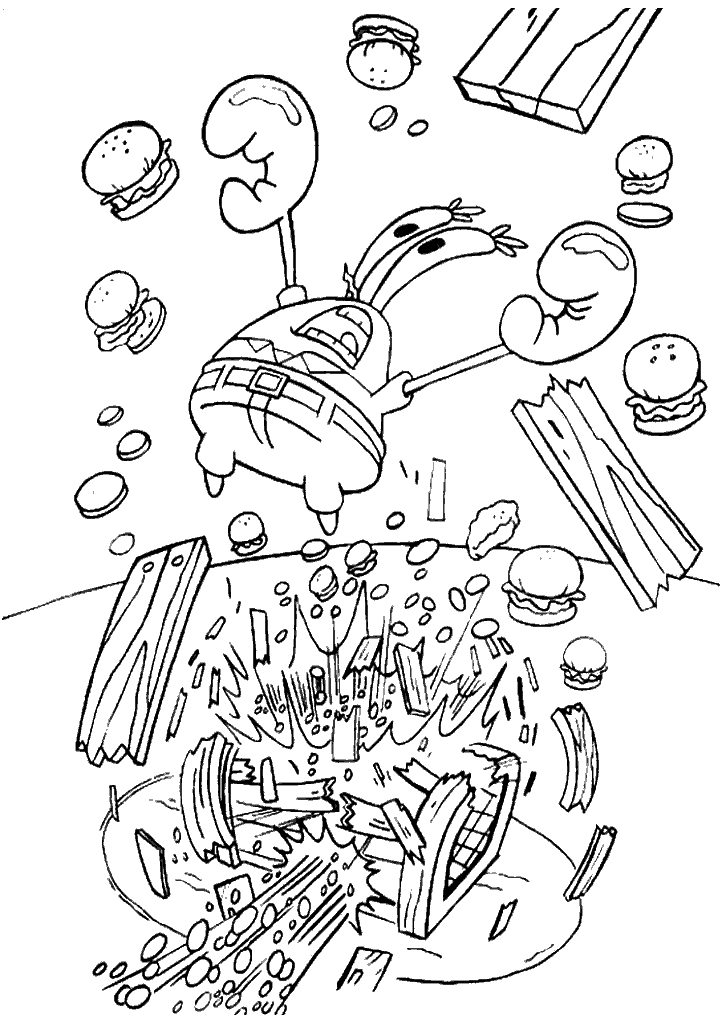 bob esponja para colorir
