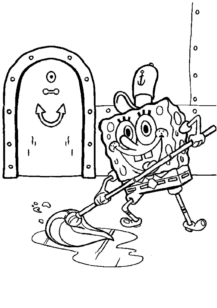 bob esponja para colorir