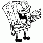 bob esponja para colorir