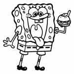 bob esponja para colorir