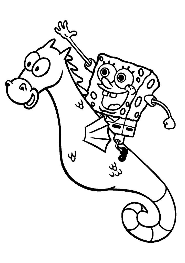 bob esponja para colorir