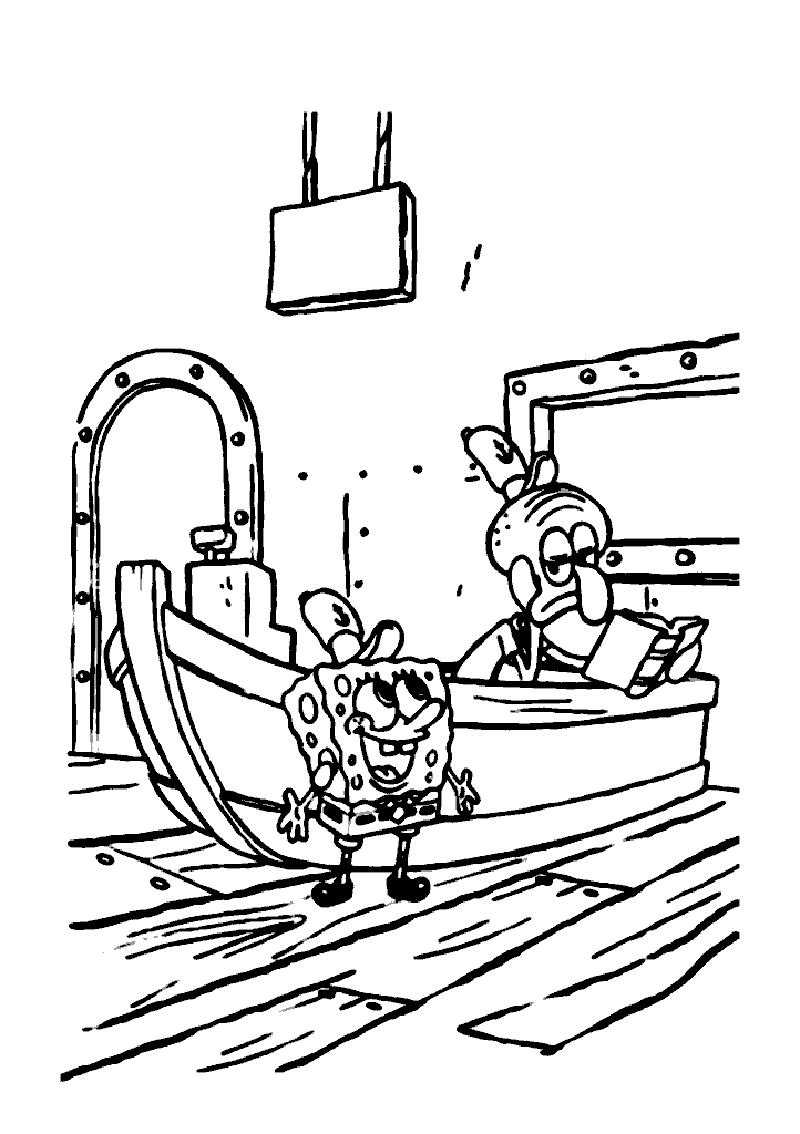 bob esponja para colorir
