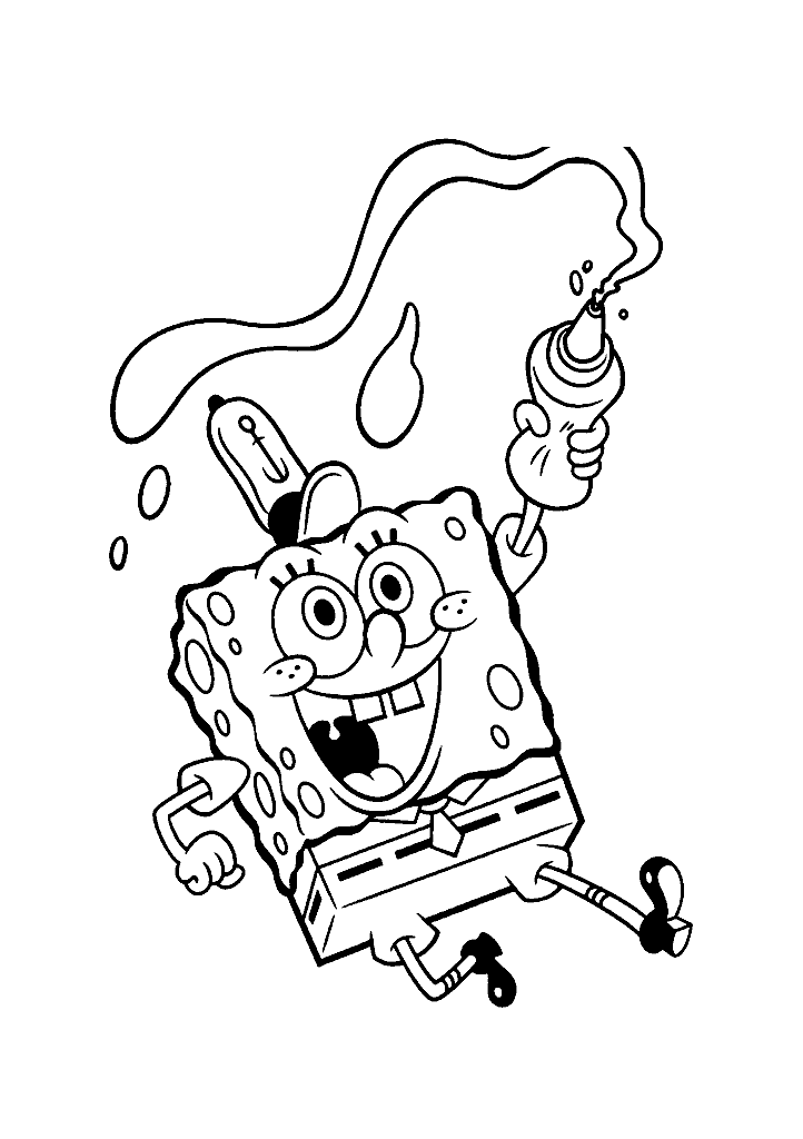 bob esponja para colorir