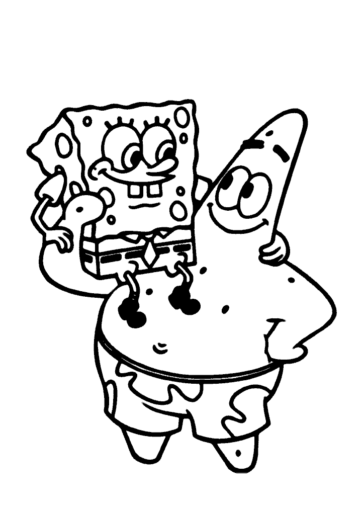 bob esponja para colorir