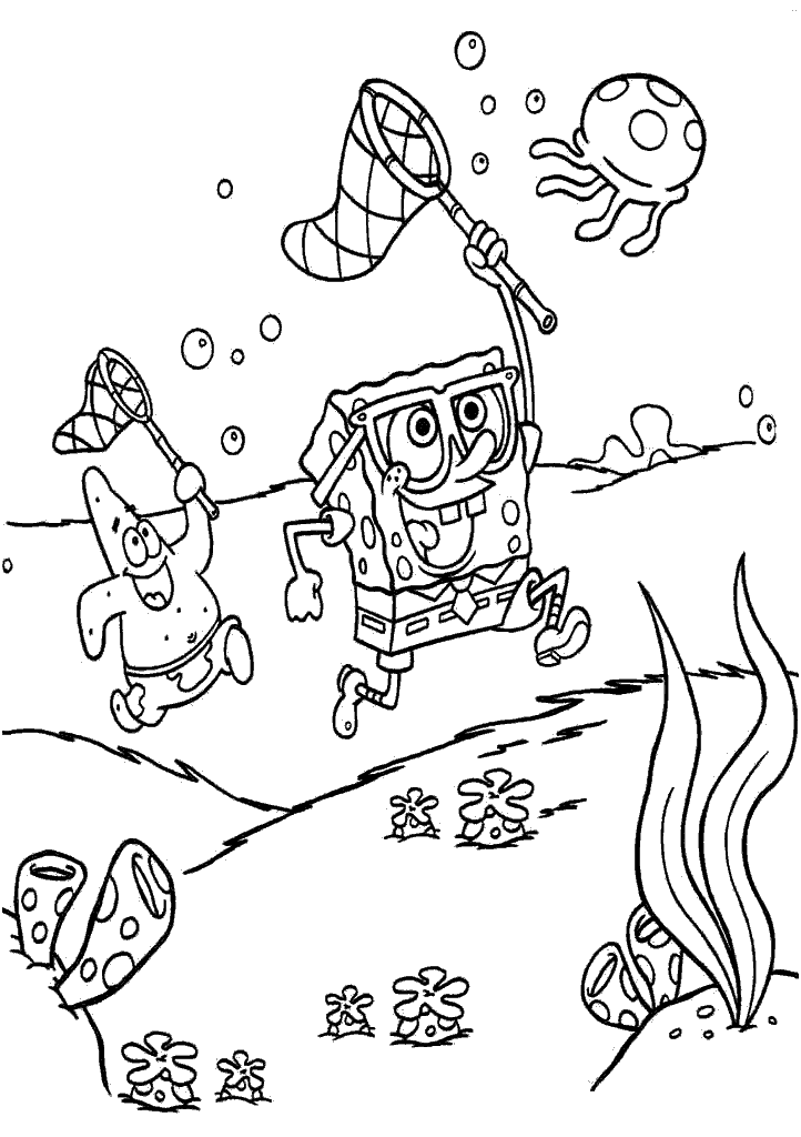 bob esponja para colorir