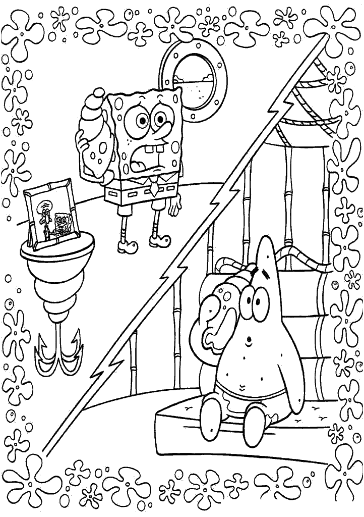 bob esponja para colorir
