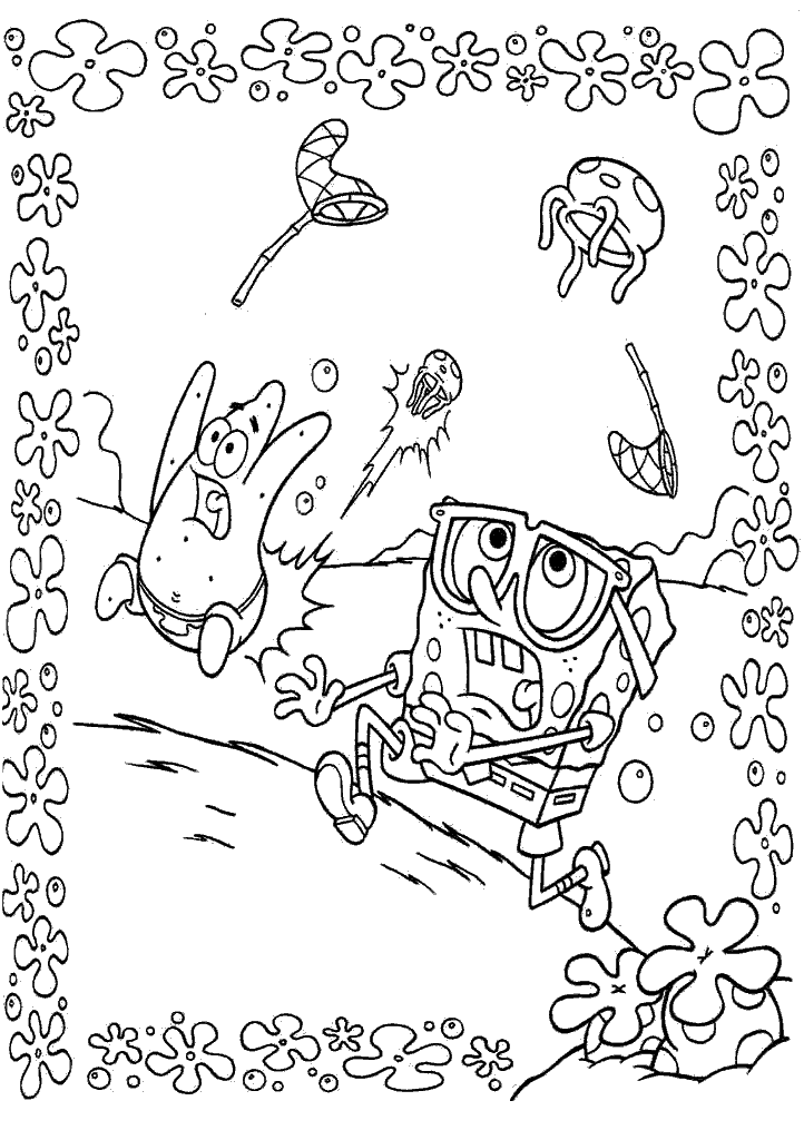 bob esponja para colorir