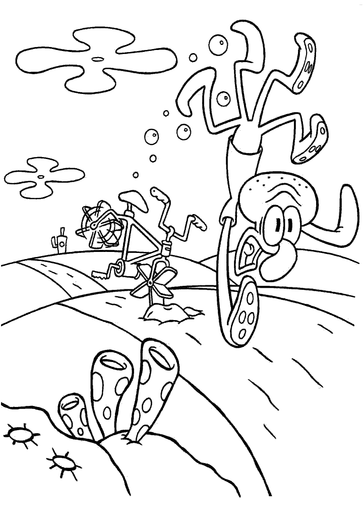 bob esponja para colorir