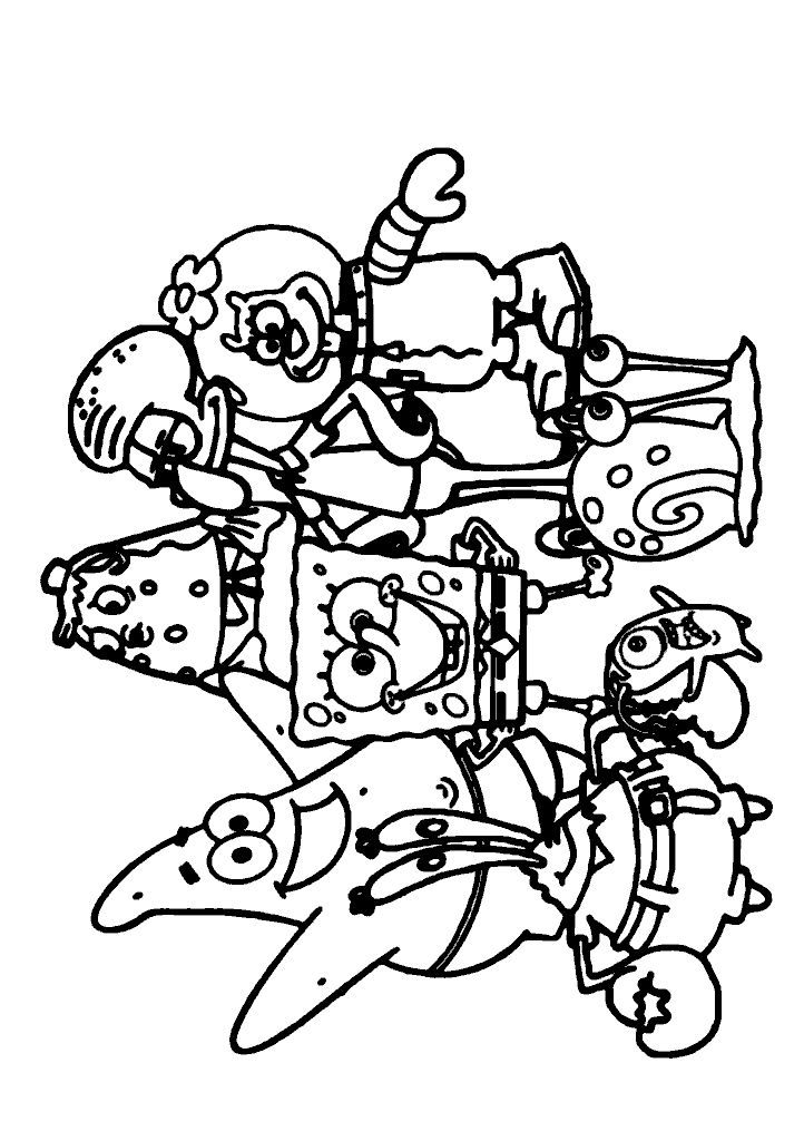 bob esponja para colorir