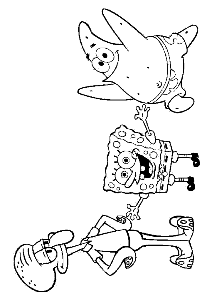 bob esponja para colorir