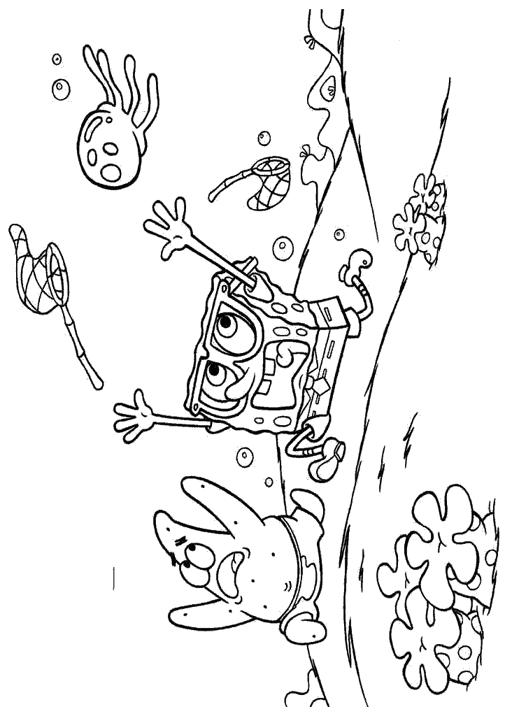 bob esponja para colorir