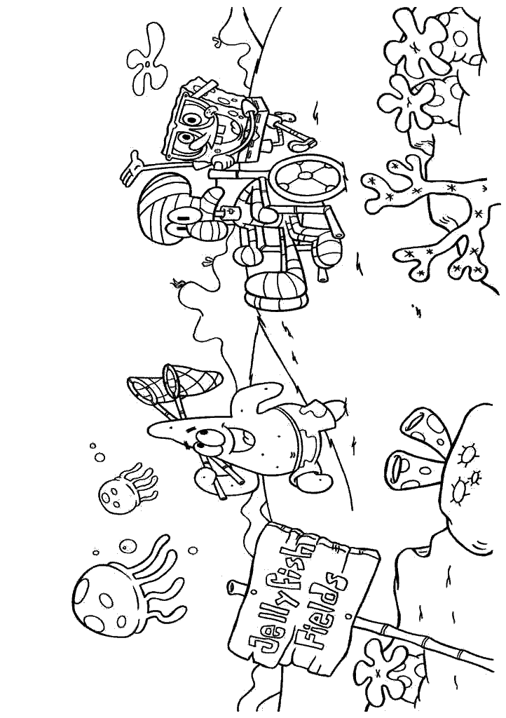 bob esponja para colorir