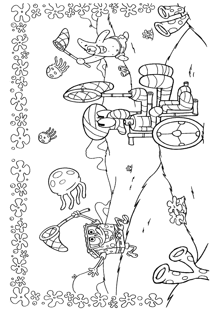 bob esponja para colorir