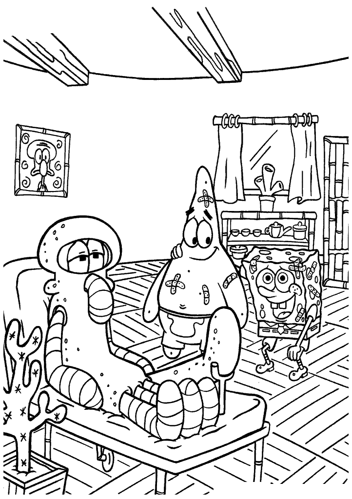 bob esponja para colorir