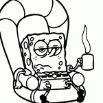 bob esponja para colorir