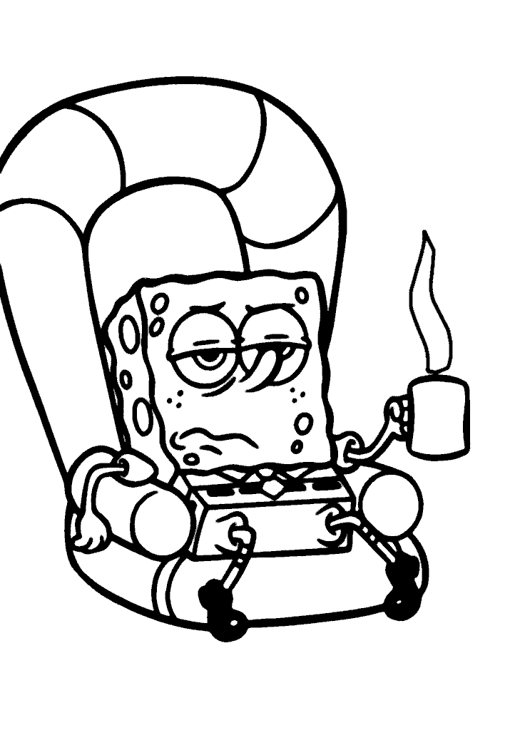 bob esponja para colorir