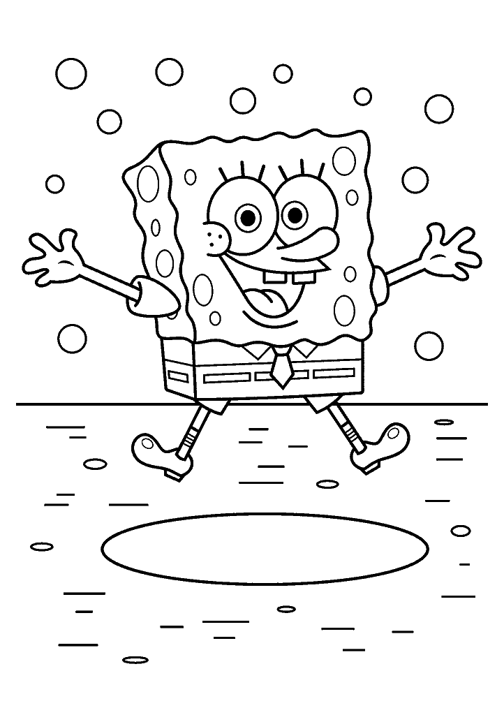 bob esponja para colorir