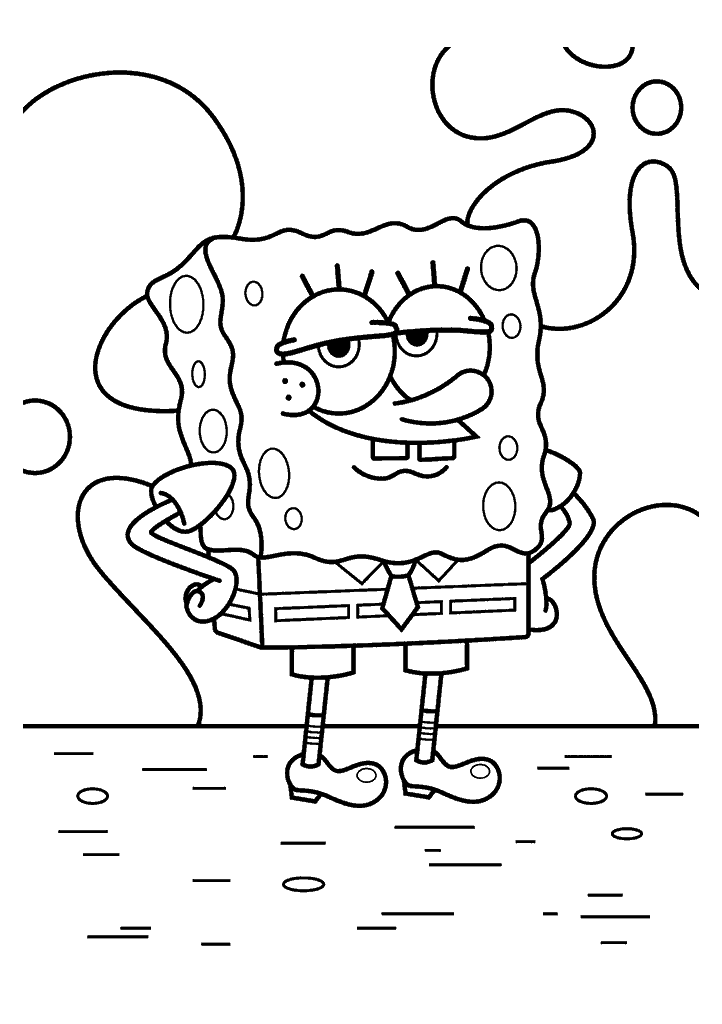 bob esponja para colorir