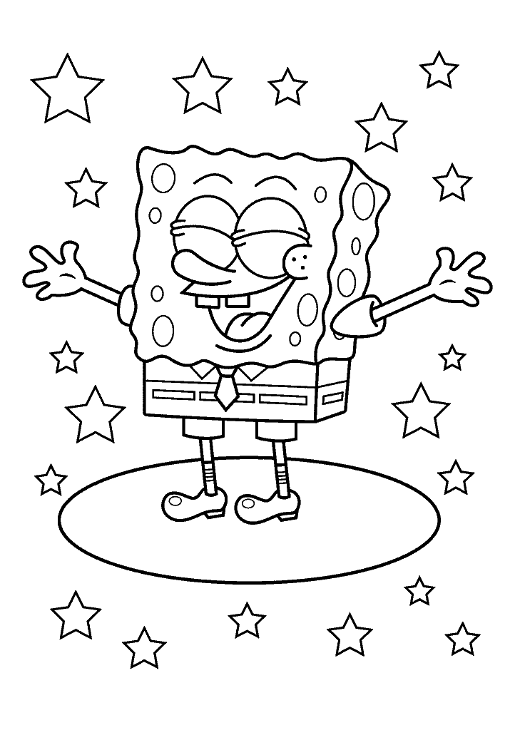 bob esponja para colorir