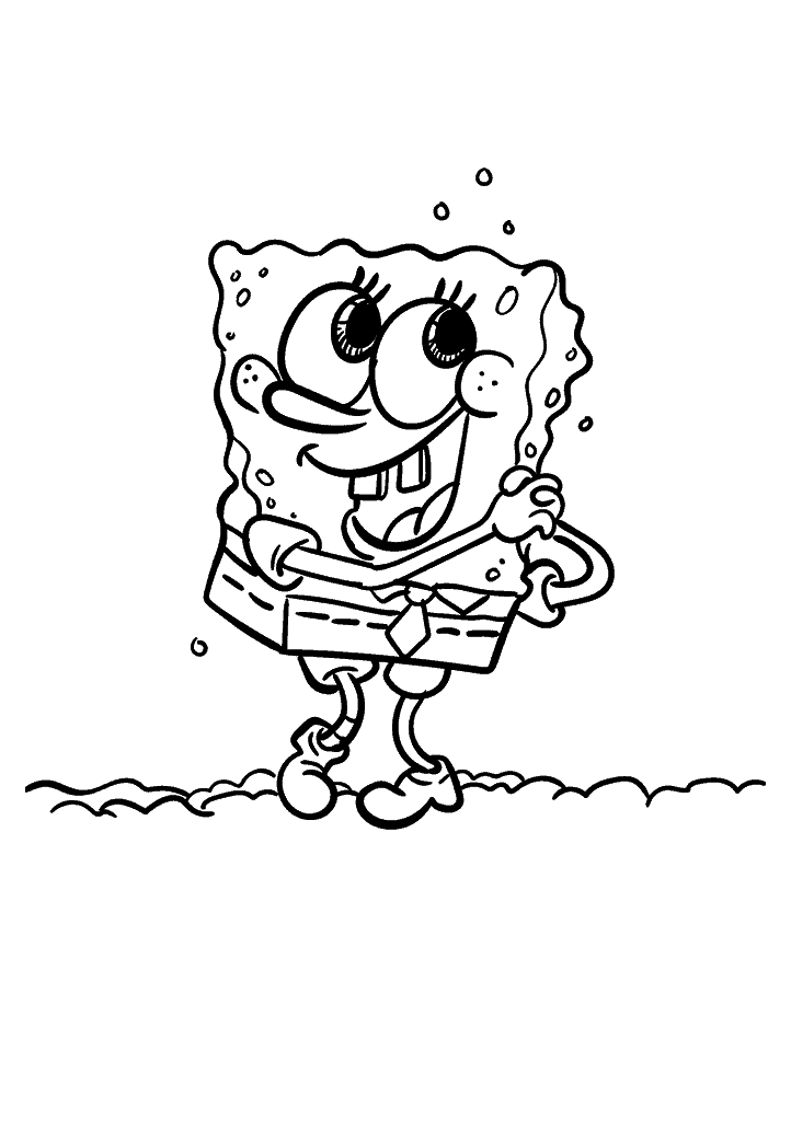 bob esponja para colorir