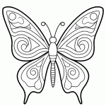 borboleta para colorir