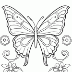 borboleta para colorir