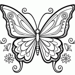 borboleta para colorir