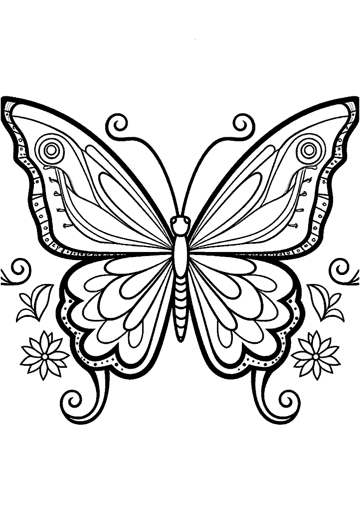 borboleta para colorir