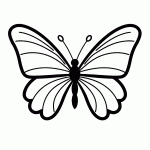 borboleta para colorir