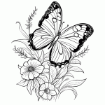 borboleta para colorir