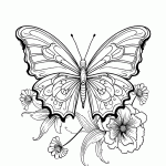 borboleta para colorir