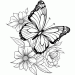 borboleta para colorir