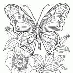 borboleta para colorir