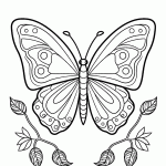 borboleta para colorir