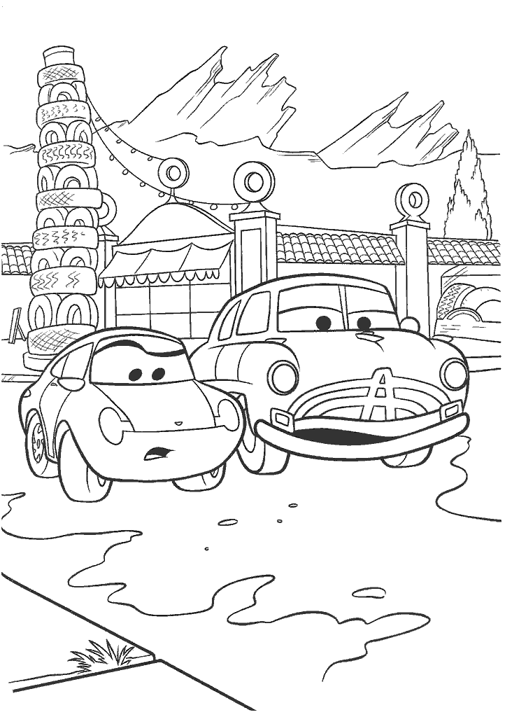 carros para colorir