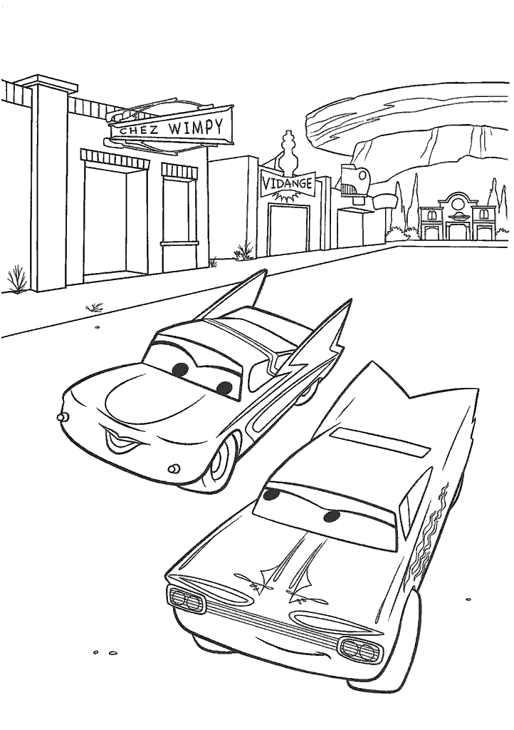 carros para colorir