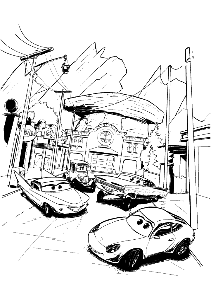 carros para colorir