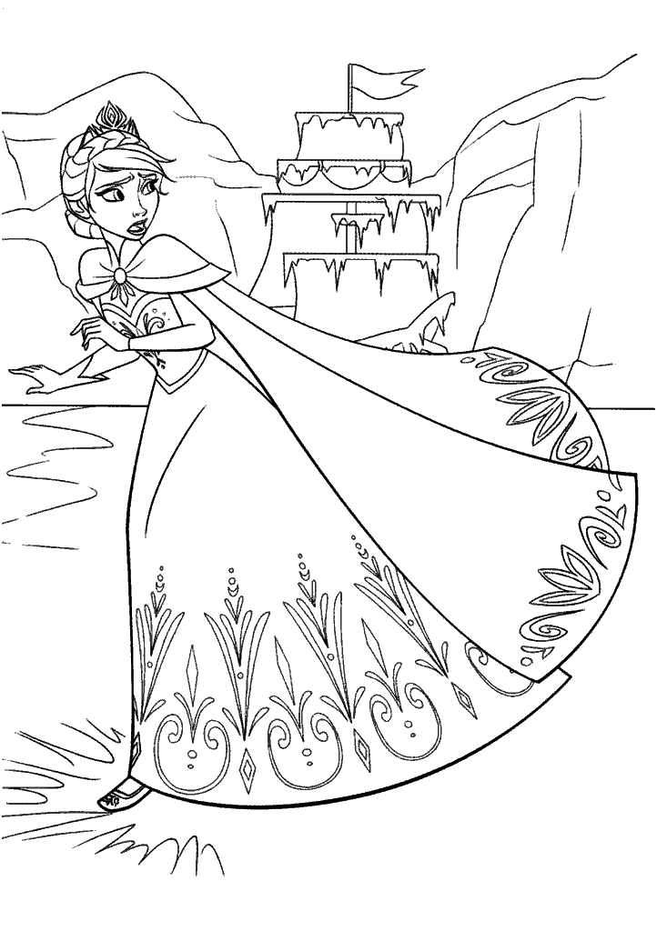 frozen para colorir