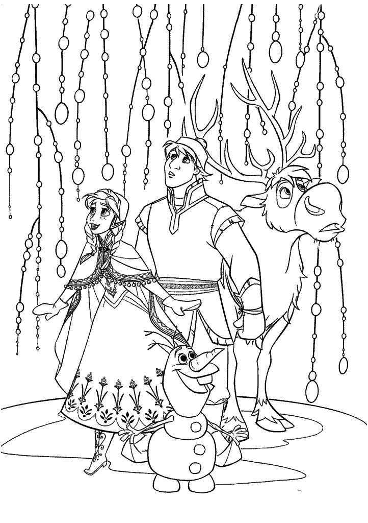 frozen para colorir