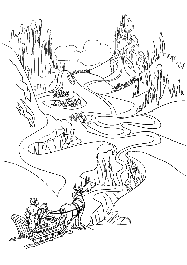 frozen para colorir