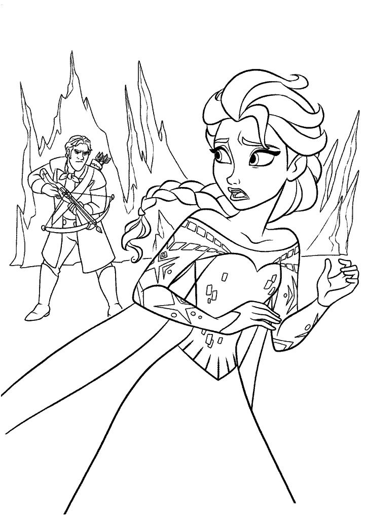 frozen para colorir