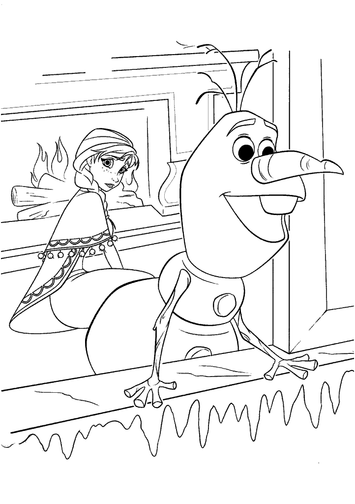 frozen para colorir