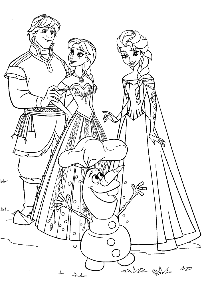 frozen para colorir