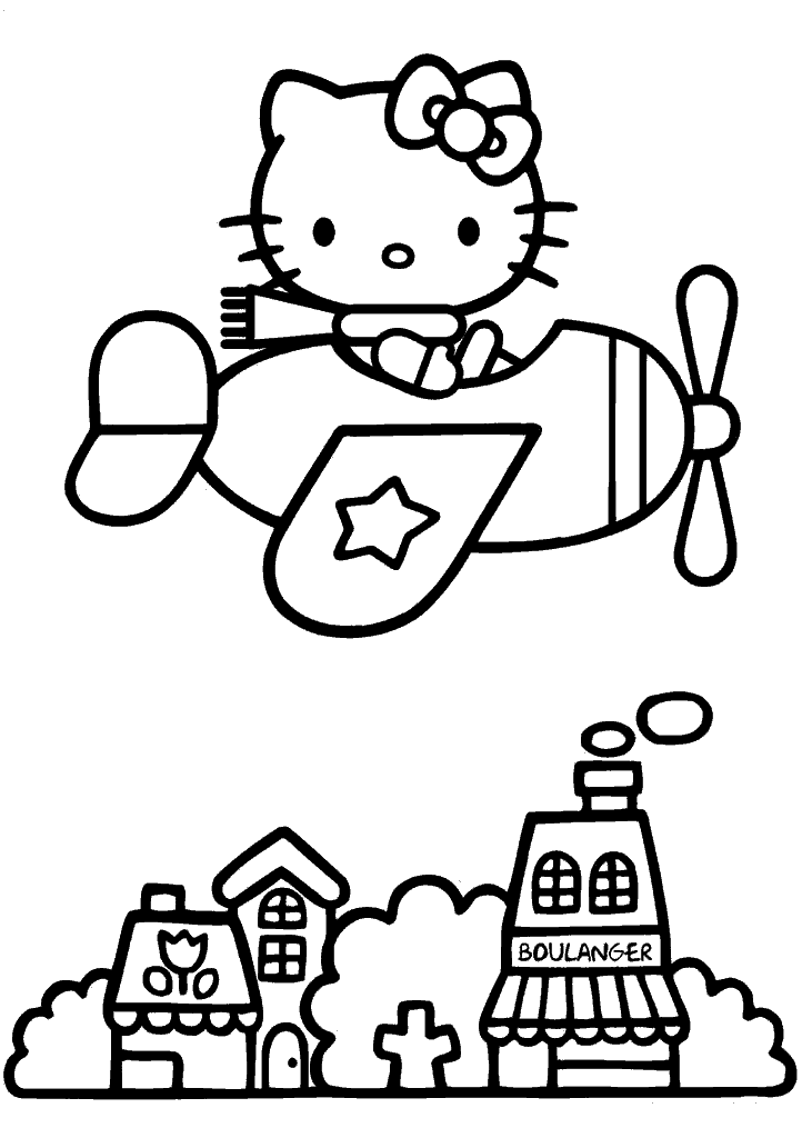 hello kitty para colorir