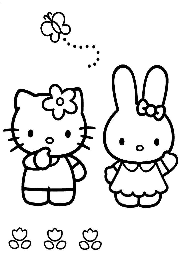hello kitty para colorir