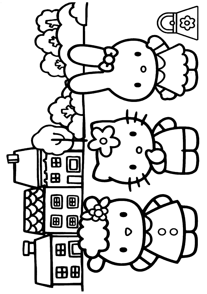 hello kitty para colorir