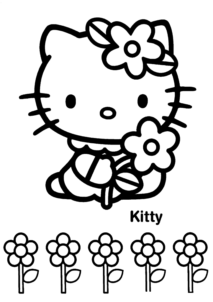 hello kitty para colorir