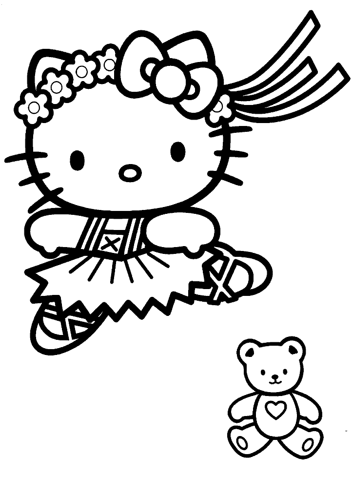 hello kitty para colorir