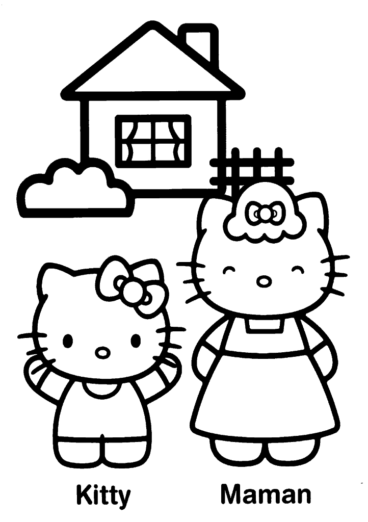 hello kitty para colorir