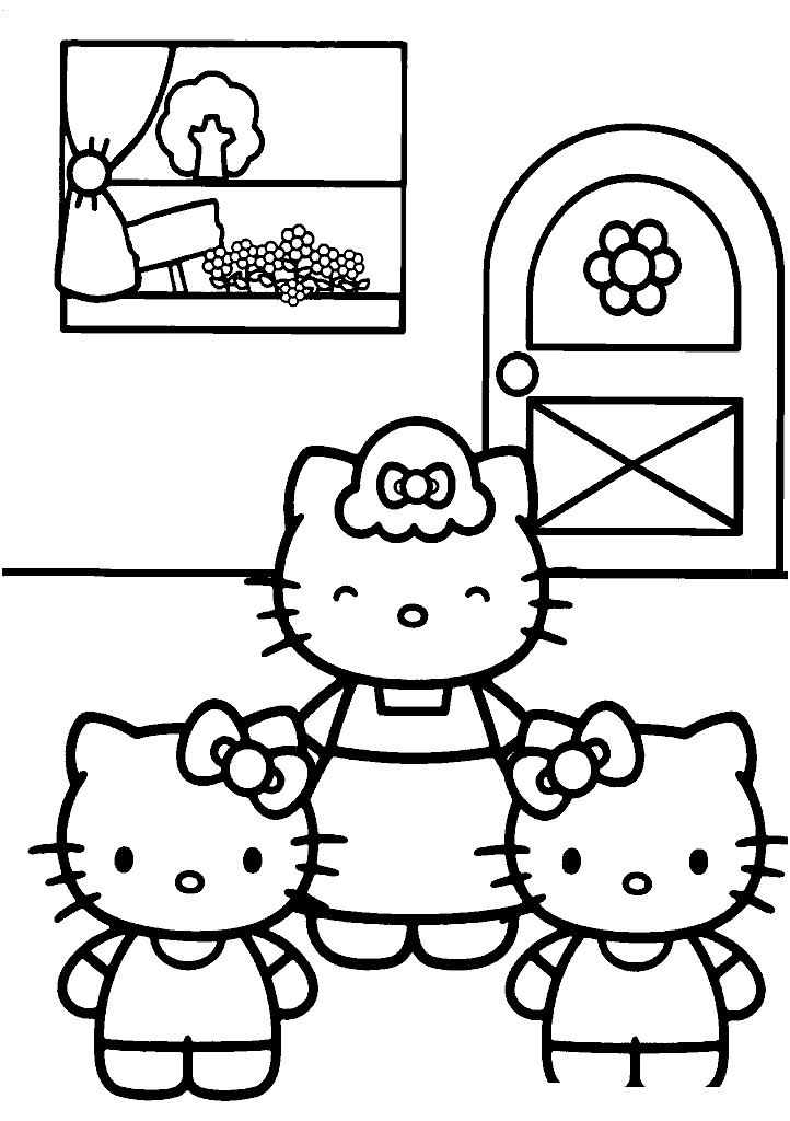 hello kitty para colorir